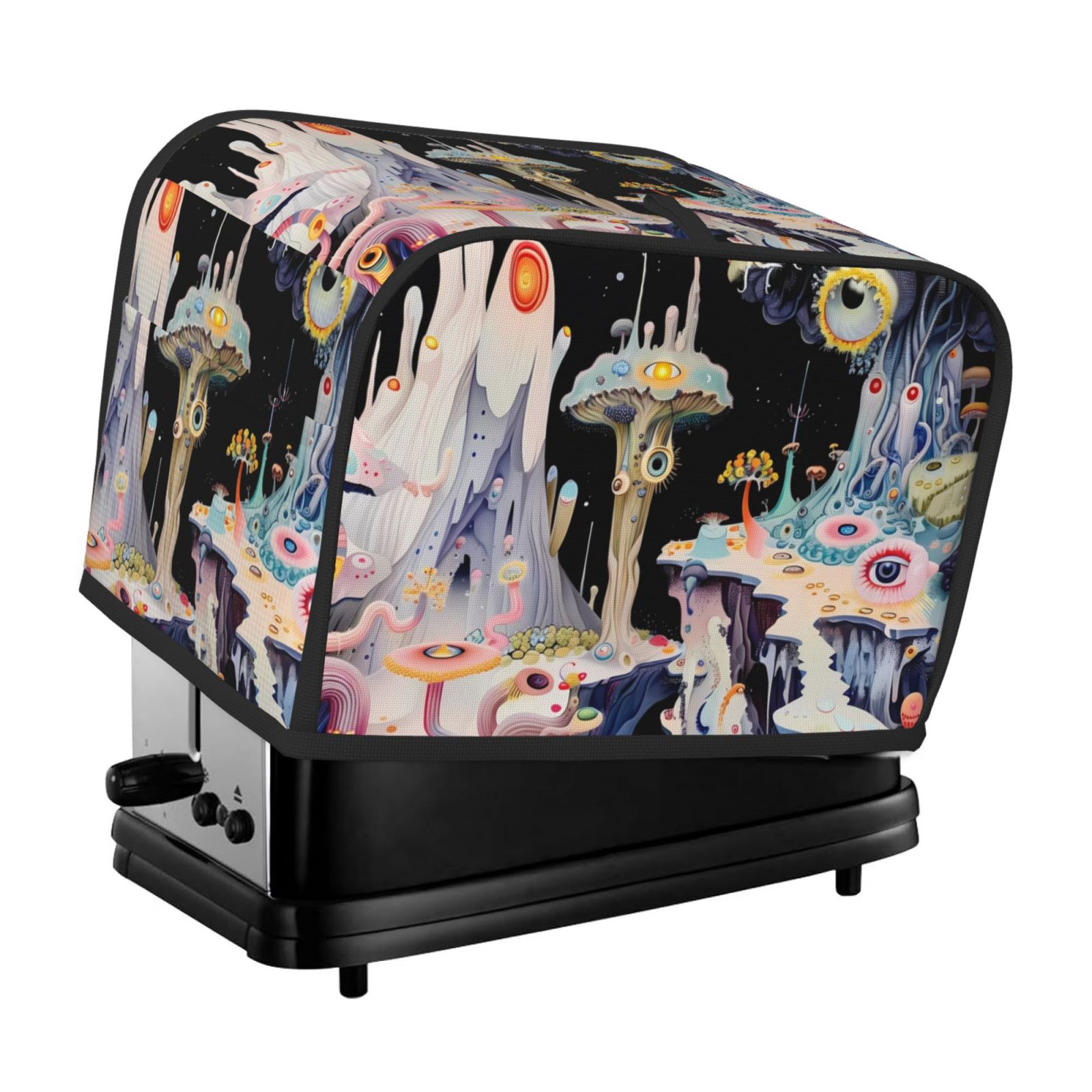 Pofeuu Cute Mushroom Landscape Print Universal Two Slice Toaster Cover