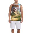 thumbnail image 1 of Pofeuu Cute Mushroom Town Print Basketball Jersey, Shirts for Men Youth Basketball Jersey Crew Neck-3X-Large, 1 of 6