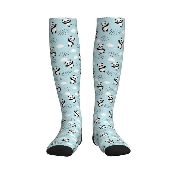 Pofeuu Cute Panda Bear Print Compression Socks for Women & Men Circulation - Best Support for Nurses,Running,Athletic,Sports