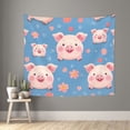 thumbnail image 1 of Pofeuu Cute Pig Flowers Print Wall Tapestry Decoration Wall Hanging Tapestry 60 x 51 Inch, 1 of 6