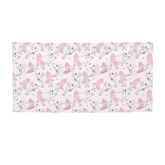 Pofeuu Cute Piggy Ballerina Print Colorful Yard Festival Banner Sign Party Outdoor & Indoor Party Decoration Banne Festival Yard Sign-Small