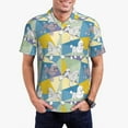 thumbnail image 1 of Pofeuu Cute Poodle Dog Print Men's Loose Fit Midweight Short-Sleeve Pocket Polo-X-Large, 1 of 6
