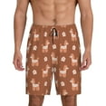 thumbnail image 1 of Pofeuu Cute Poodle Dog Print Men's Soft Woven Elastic Waistband Sleep Pajama Short-3X-Large, 1 of 1
