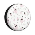 Pofeuu Cute Poodle Dog Print Spare Tire Wheel Cover for Car Truck SUV