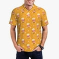 thumbnail image 1 of Pofeuu Cute Popcorn Print Men's Loose Fit Midweight Short-Sleeve Pocket Polo-XX-Large, 1 of 6