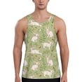 thumbnail image 1 of Pofeuu Cute Rabbit And Flower Print Men's Workout Tank Tops Sleeveless Muscle Gym Shirt Quick Dry-3X-Large, 1 of 7