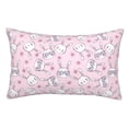 thumbnail image 1 of Pofeuu Cute Rabbit Flower Print Polyester Microfiber Plush Pillowcases, Super Soft and Cozy Pillow Case Covers with Envelop Closure（Pillow core not included）-20"x30", 1 of 6