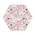 thumbnail image 1 of Pofeuu Cute Rabbit Print Leather Coasters Set of 6, Round Cups Mugs Mat Pad for Home Kitchen Heat Resistant Drink Coasters,Hexagon, 1 of 7