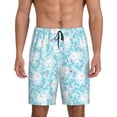 thumbnail image 1 of Pofeuu Cute Rabbit Print Men's Soft Woven Elastic Waistband Sleep Pajama Short-4X-Large, 1 of 6
