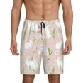 thumbnail image 1 of Pofeuu Cute Rabbit Print Men's Soft Woven Elastic Waistband Sleep Pajama Short-Small, 1 of 6