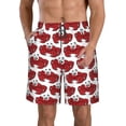 thumbnail image 1 of Pofeuu Cute Red Crab Prin Men's Swim Trunks Quick Dry Bathing Suit Swimming Board Shorts Mesh Lining Beach Swimwear-, 1 of 6