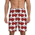 thumbnail image 1 of Pofeuu Cute Red Crab Print Men's Soft Woven Elastic Waistband Sleep Pajama Short-4X-Large, 1 of 6