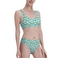 thumbnail image 1 of Pofeuu Cute Sheeps Print Womens Bathing Suits Modest High Waisted Bikini Sets Cute Halter 2 Piece Swim Suit, 1 of 7