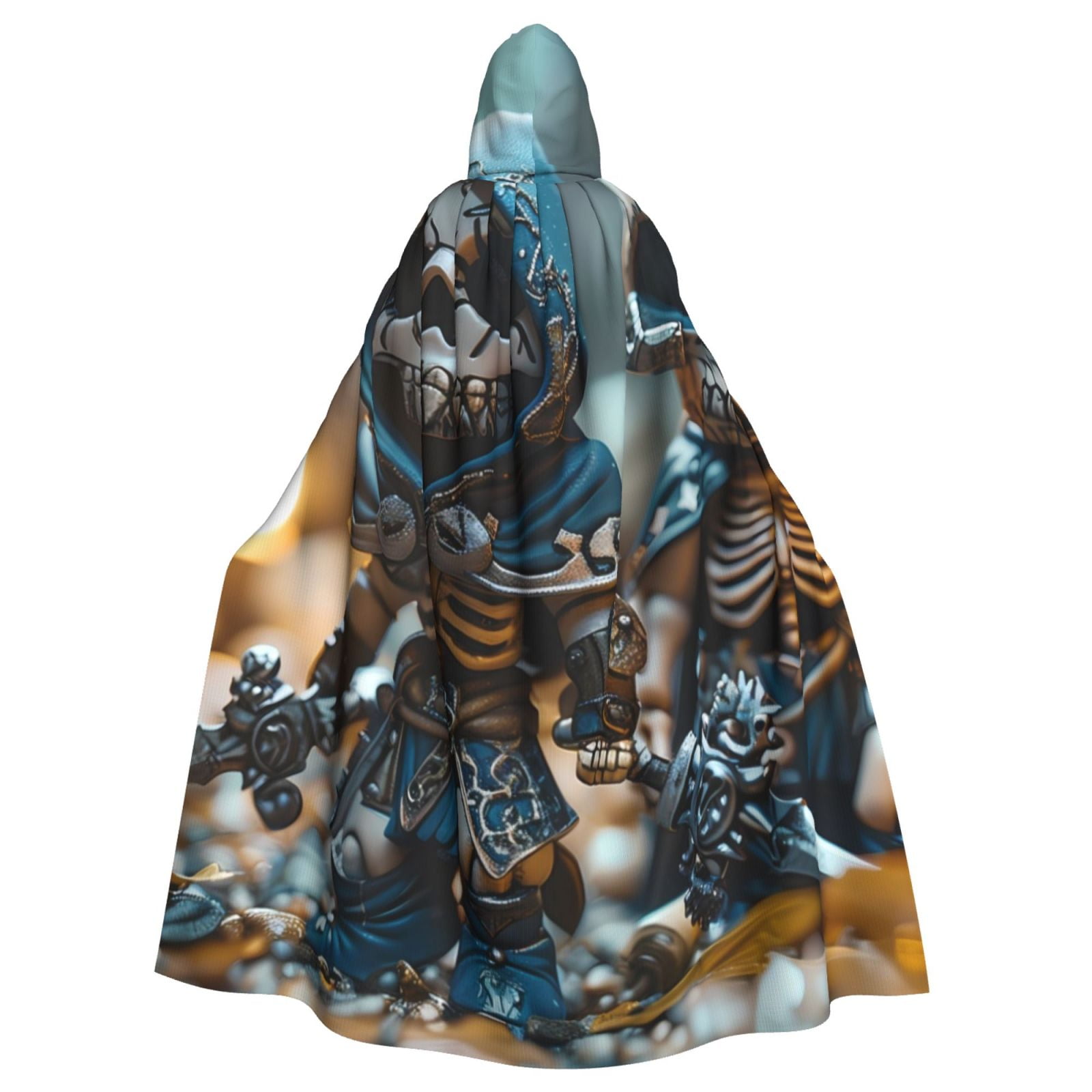 Pofeuu Cute Skeletons Figurines Print Unisex Full Length Hooded Robe ...