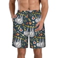 thumbnail image 1 of Pofeuu Cute Sloth Prin Men's Swim Trunks Quick Dry Bathing Suit Swimming Board Shorts Mesh Lining Beach Swimwear-Small, 1 of 6