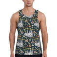 thumbnail image 1 of Pofeuu Cute Sloth Print Men's Workout Tank Tops Sleeveless Muscle Gym Shirt Quick Dry-4X-Large, 1 of 7