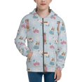 thumbnail image 1 of Pofeuu Cute Snowflake Dachshund Print Teenage Zipper Hoodie Sweatshirts Hooded Casual Jackets With Pocket For Boys Girls-Medium, 1 of 6