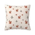 thumbnail image 1 of Pofeuu Cute Squirrel Print Double-sided plush pillowcase Square Throw Pillow Covers Pillows Cover for Living Room Bedroom Sofa Couch Cushion Cover（No pillow core）-22"x22", 1 of 7