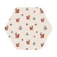 thumbnail image 1 of Pofeuu Cute Squirrel Print Leather Coasters Set of 6, Round Cups Mugs Mat Pad for Home Kitchen Heat Resistant Drink Coasters,Hexagon, 1 of 7
