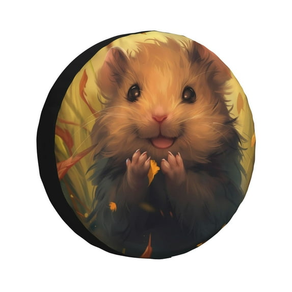 Pofeuu Cute Sunflower Guinea Pig Print Spare Tire Wheel Cover for Car Truck SUV Camper Universal Fit Spare Tire Cover RV Spare Tire Covers-17 inch