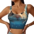 thumbnail image 1 of Pofeuu Cute Swimming Guinea Pig Print Sports Bra for Women Sexy Vest Yoga Running Gym Fitness Crop Bras Tops-X-Large, 1 of 8