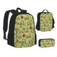 thumbnail image 1 of Pofeuu Cute Tractor Print Backpack Travel Backpacks With Lunch Bag Pencil Bag Set 3 pcs Set Cartoon Backpack, 1 of 7