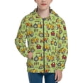 thumbnail image 1 of Pofeuu Cute Tractor Print Teenage Zipper Hoodie Sweatshirts Hooded Casual Jackets With Pocket For Boys Girls-, 1 of 6