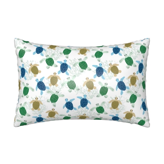 Pofeuu Cute Turtle Print Satin Pillowcase for Hair and Skin Pillow Cases, Silk Pillow Cases, Soft Cooling Pillow Covers, 20x30 Inches(Pillow core not included)