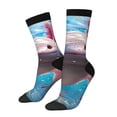 thumbnail image 1 of Pofeuu Cute Underwater Axolotl Print Crew Socks, Adult Running Hiking Socks for Youth and Adult, 1 of 6