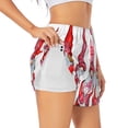 thumbnail image 1 of Pofeuu Cute Valentine's Gnomes Print Women's Athletic Shorts Running Workout Shorts Tummy Control Quick Dry Gym Shorts with Pockets Double layer sports shorts-X-Large, 1 of 7