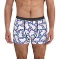 thumbnail image 1 of Pofeuu Cute White Rabbit Print Men’s Boxer Briefs, Moisture-Wicking Underwear, Regular,Trunk-Small, 1 of 5