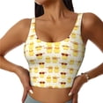 thumbnail image 1 of Pofeuu Cute Yellow Duck Print Sports Bra for Women Sexy Vest Yoga Running Gym Fitness Crop Bras Tops-Large, 1 of 8