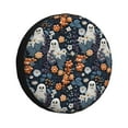 Pofeuu Cute ghost in the flowers Print Spare Tire Wheel Cover for Car Truck SUV Camper Universal