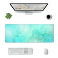 thumbnail image 1 of Pofeuu Cyan Mint Marble Print Desk Mat for Keyboard and Mouse，Computer Desk Matt for Desktop，Large Mouse Pad for Desk，Desk Pads on Top of Desks 12x31.5in, 1 of 8