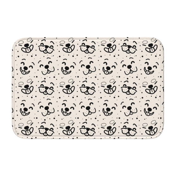 Pofeuu DOGS FACE Print Hem Mat 40x60 - Multipurpose Doormat for Indoor & Outdoor Use - Welcome Your Guests with our Entrance Mat