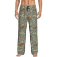 thumbnail image 1 of Pofeuu Dachshund Dog Bird Print Men's Pajama Pants, Soft Lounge Pajama Pants with big pockets for Men Plaid Pj Bottoms-Large, 1 of 6