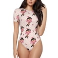 thumbnail image 1 of Pofeuu Dachshund Dog Heart Print Short Sleeve Body Suits Women Round Neck Bodysuits for Women Onesie Adult Set Body Suit-XX-Large, 1 of 7
