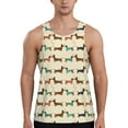 thumbnail image 1 of Pofeuu Dachshund Dog Print Men's Workout Tank Tops Sleeveless Muscle Gym Shirt Quick Dry-Medium, 1 of 7