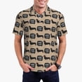 thumbnail image 1 of Pofeuu Dachshund Dog Woof Print Men's Loose Fit Midweight Short-Sleeve Pocket Polo-XX-Large, 1 of 6