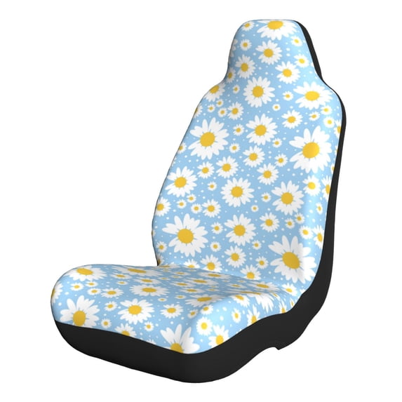 Pofeuu Daisies Flowers Print Automotive Car Seat Covers Flat Cloth Full Set Seat Covers,Car Seat Covers front seats for Cars Trucks and SUVs-1