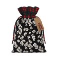 thumbnail image 1 of Pofeuu Daisies Flowers Print Burlap Bags with Drawstrings Drawstring Gift Bags Pouch Bag for Thankgiving Birthday Party Gift Wrapping Treats and Party Favors-Black, 1 of 8