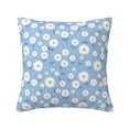 thumbnail image 1 of Pofeuu Daisies Flowers Print Double-sided plush pillowcase Square Throw Pillow Covers Pillows Cover for Living Room Bedroom Sofa Couch Cushion Cover（No pillow core）-24"x24", 1 of 7