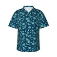 thumbnail image 1 of Pofeuu Daisies Flowers Print Hawaiian Shirt for Men Sleeves Casual Button Down Summer Beach Dress Shirts T-Shirts,Small, 1 of 7