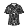 thumbnail image 1 of Pofeuu Daisies Flowers Print Hawaiian Shirt for Men Sleeves Casual Button Down Summer Beach Dress Shirts T-Shirts,X-Large, 1 of 7