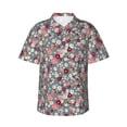 thumbnail image 1 of Pofeuu Daisies Flowers Print Hawaiian Shirt for Men Sleeves Casual Button Down Summer Beach Dress Shirts T-Shirts,X-Large, 1 of 7