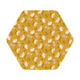thumbnail image 1 of Pofeuu Daisies Flowers Print Leather Coasters Set of 6, Round Cups Mugs Mat Pad for Home Kitchen Heat Resistant Drink Coasters,Hexagon, 1 of 7
