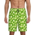 thumbnail image 1 of Pofeuu Daisies Flowers Print Men's Soft Woven Elastic Waistband Sleep Pajama Short-XX-Large, 1 of 6