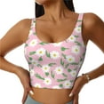 thumbnail image 1 of Pofeuu Daisies Flowers Print Sports Bra for Women Sexy Vest Yoga Running Gym Fitness Crop Bras Tops-XX-Large, 1 of 8