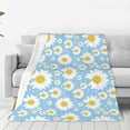 thumbnail image 1 of Pofeuu Daisies Flowers Print Ultra-Soft Micro Fleece Blanket,for Bed Or Sofa,All Season Throw Blankets Flannel Blanket-80"x60", 1 of 7
