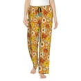 thumbnail image 1 of Pofeuu Daisy maple fall Print Women's Fashion Pajama Pants with Pockets Comfy Drawstring Sleep Lounge Bottoms-XX-Large, 1 of 6